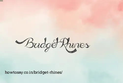Bridget Rhines