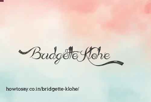 Bridgette Klohe