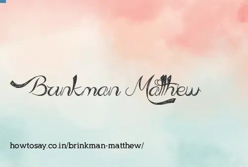 Brinkman Matthew