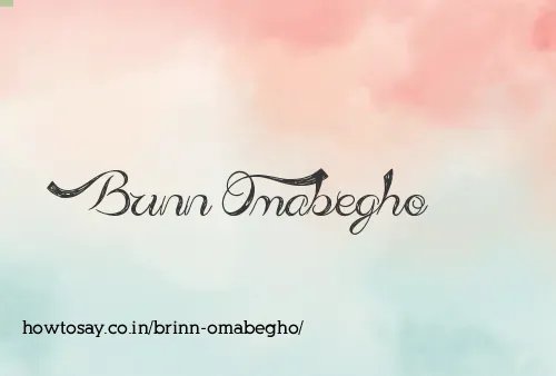 Brinn Omabegho