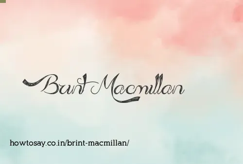 Brint Macmillan