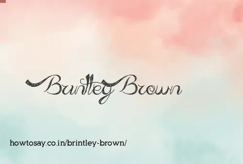 Brintley Brown