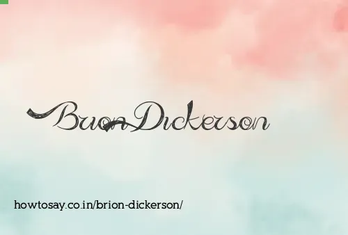 Brion Dickerson