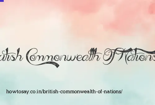 British Commonwealth Of Nations
