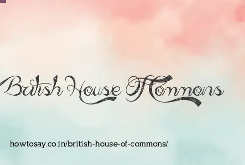 British House Of Commons