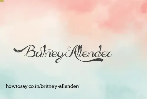 Britney Allender