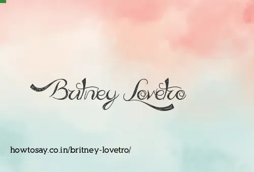 Britney Lovetro