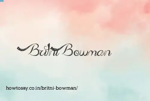 Britni Bowman