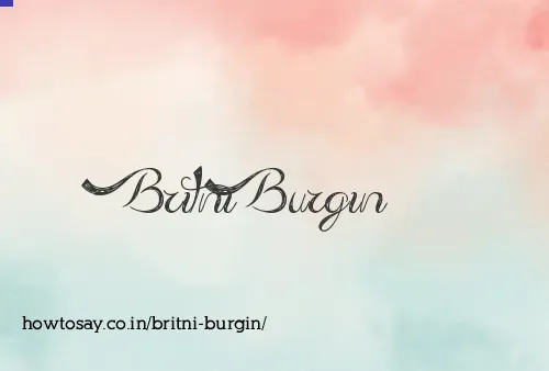 Britni Burgin