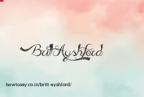 Britt Ayshford