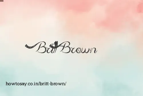 Britt Brown