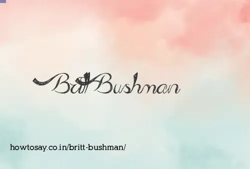 Britt Bushman