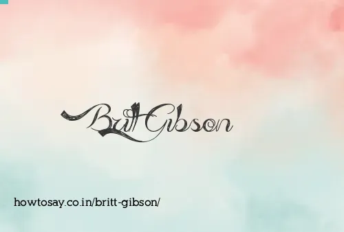 Britt Gibson