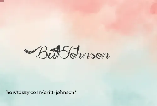 Britt Johnson