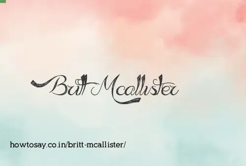 Britt Mcallister