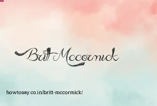 Britt Mccormick