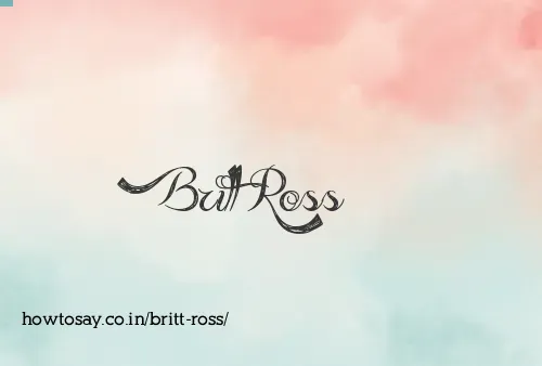 Britt Ross