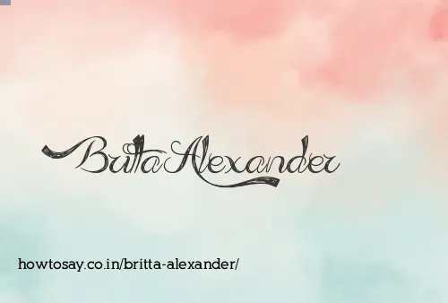 Britta Alexander