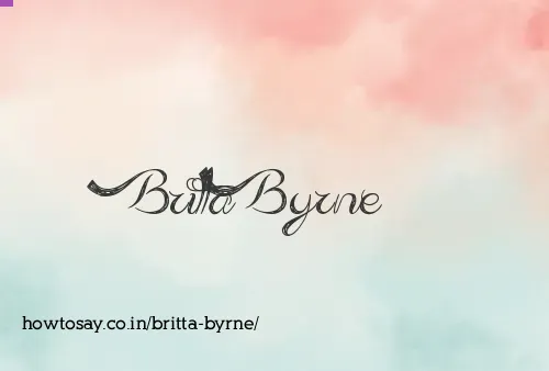 Britta Byrne
