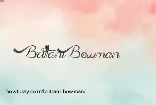 Brittani Bowman