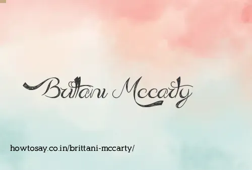 Brittani Mccarty