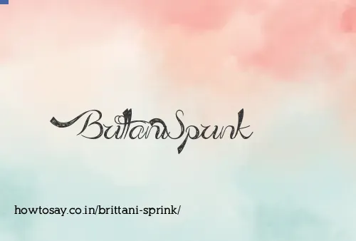 Brittani Sprink