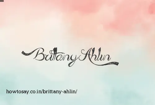 Brittany Ahlin