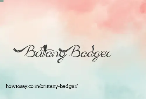 Brittany Badger