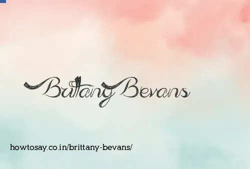 Brittany Bevans