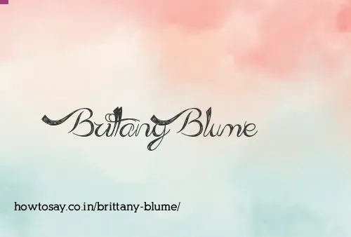 Brittany Blume