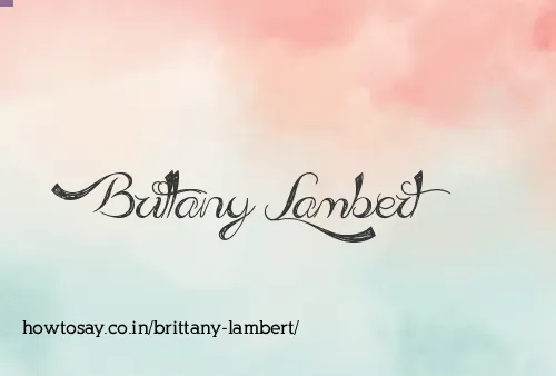 Brittany Lambert