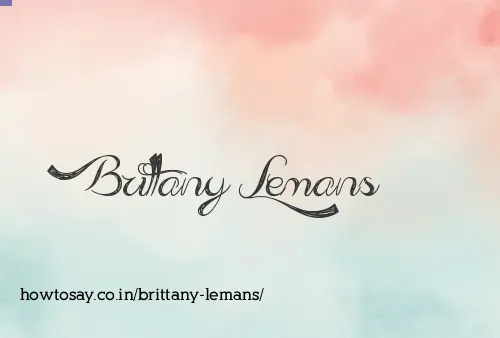 Brittany Lemans