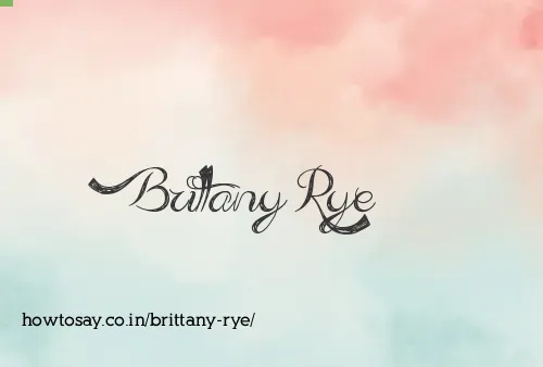 Brittany Rye