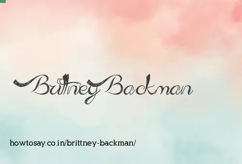 Brittney Backman