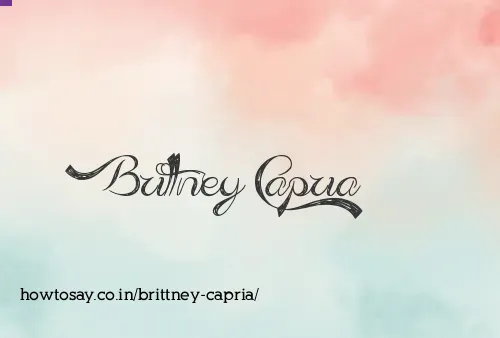 Brittney Capria