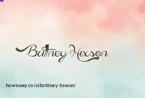 Brittney Hixson