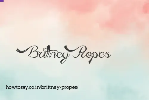 Brittney Propes
