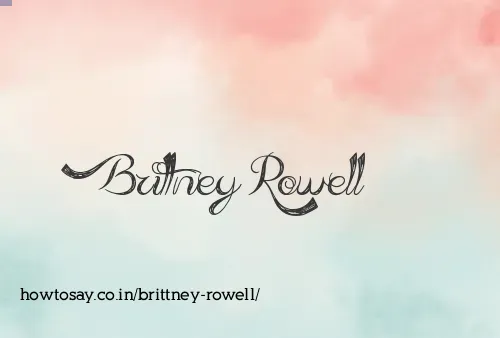 Brittney Rowell