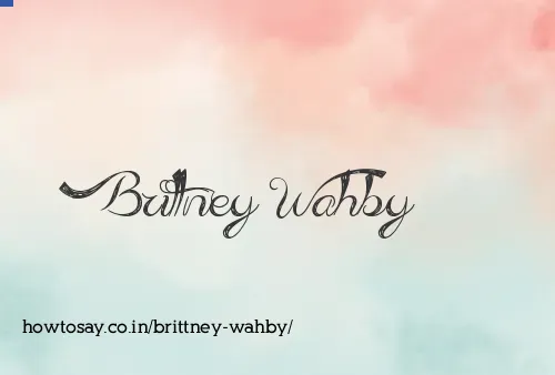 Brittney Wahby