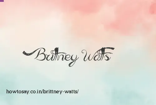 Brittney Watts
