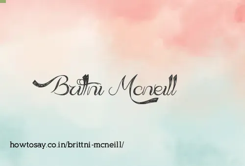Brittni Mcneill