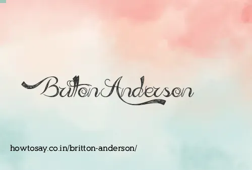 Britton Anderson