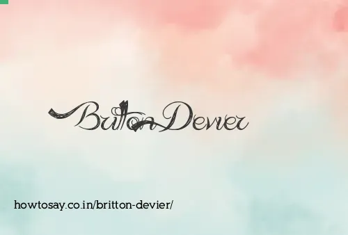 Britton Devier