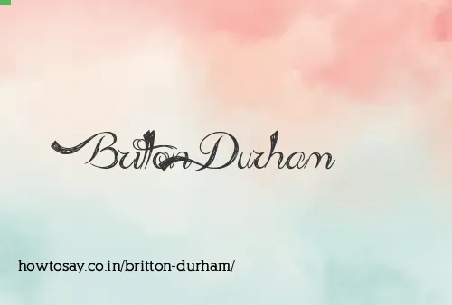 Britton Durham