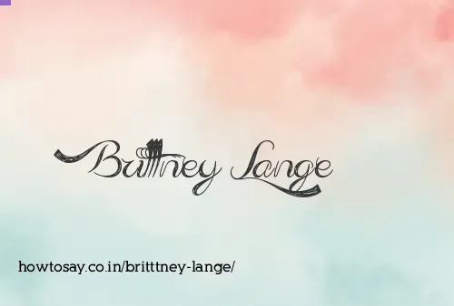 Britttney Lange