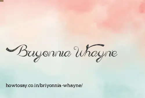 Briyonnia Whayne