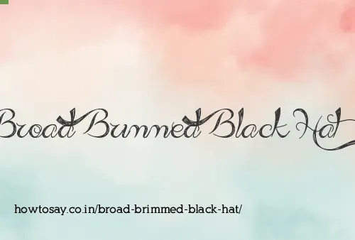 Broad Brimmed Black Hat