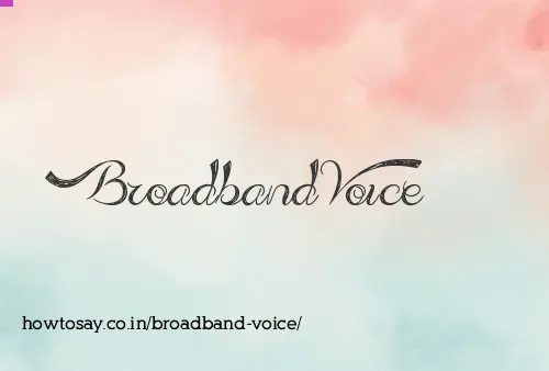 Broadband Voice