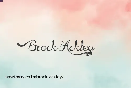 Brock Ackley