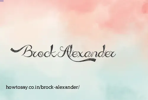 Brock Alexander